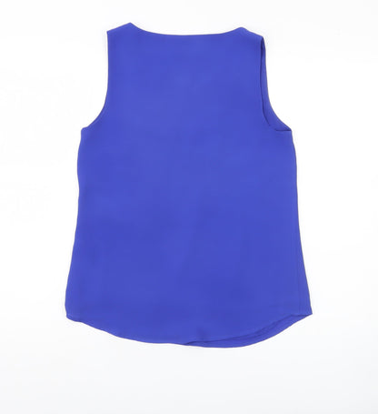 Oasis Women's Blue V-Neck Tank Top Size 8