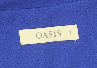 Oasis Women's Blue V-Neck Tank Top Size 8