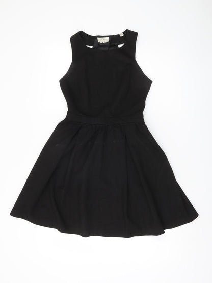 Jack Wills Womens Black Fit & Flare Dress Size 2