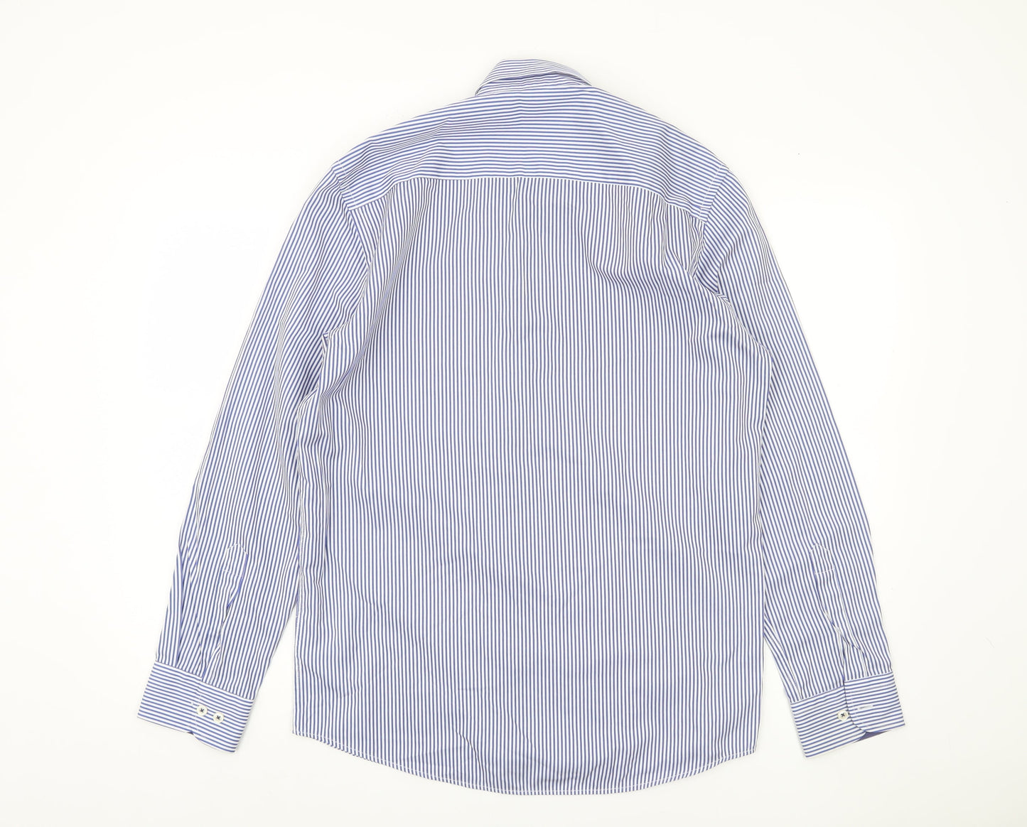 Kingston Menswear Blue Medium Striped Button-Up Shirt