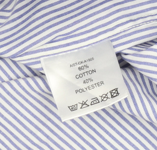 Kingston Menswear Blue Medium Striped Button-Up Shirt