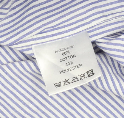 Kingston Menswear Blue Medium Striped Button-Up Shirt
