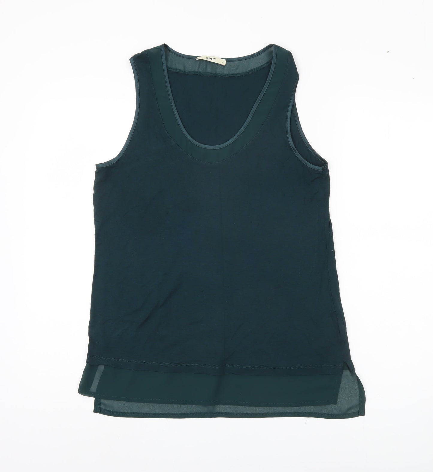Womens UK Size M Oasis Blue Basic Tank