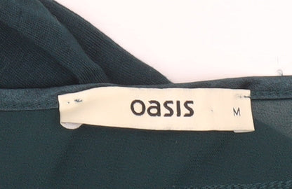 Womens UK Size M Oasis Blue Basic Tank