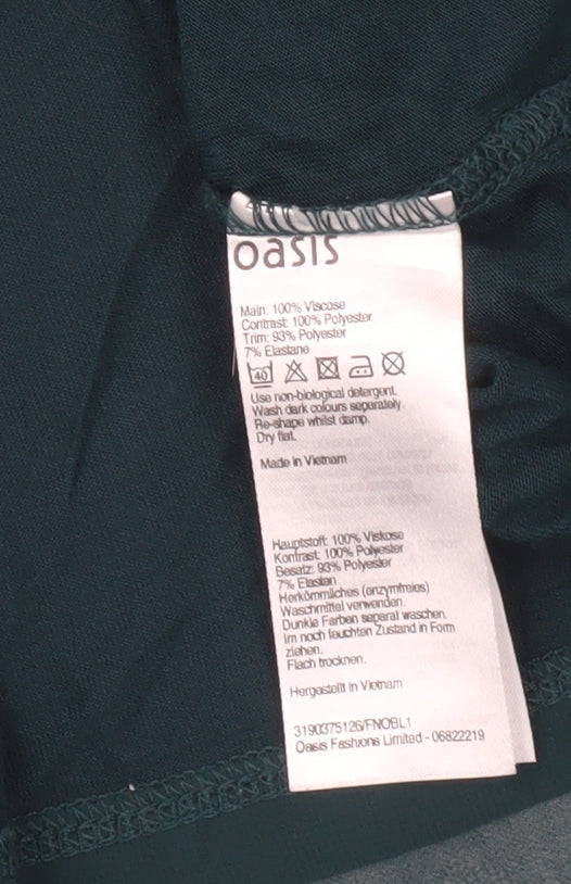 Womens UK Size M Oasis Blue Basic Tank