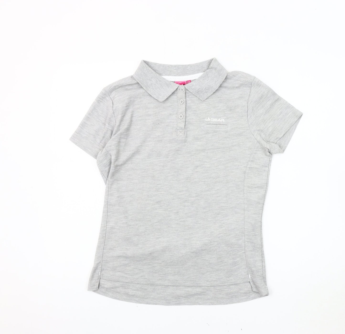 Womens UK Size 12 LA Gear Grey Basic Polo