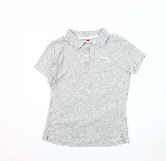LA Gear Women's Grey Polo Shirt, Size 12, Casual