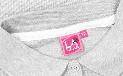 Womens UK Size 12 LA Gear Grey Basic Polo