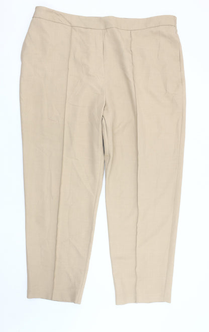 Womens UK Size 24 Marks and Spencer Regular Fit  Beige Trousers