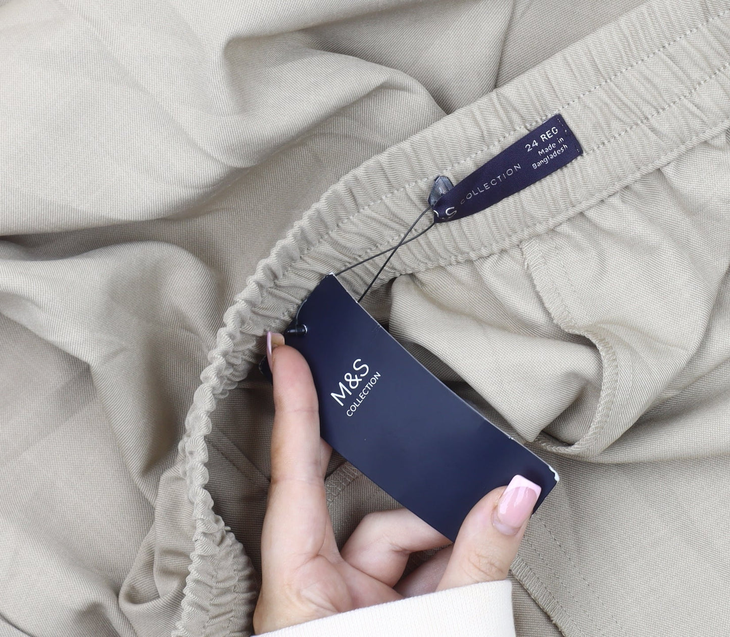 Womens UK Size 24 Marks and Spencer Regular Fit  Beige Trousers