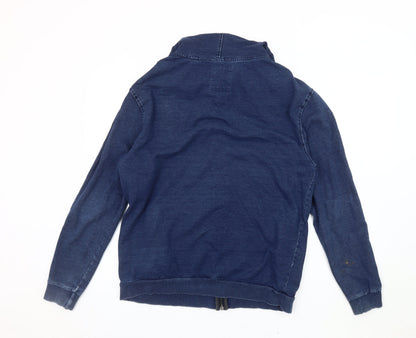 Soul Star Blue Hoodie Jacket Unisex L Zip Casual