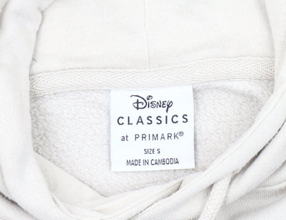 Primark Women's Beige Pullover Hoodie, S, Cartoon Design