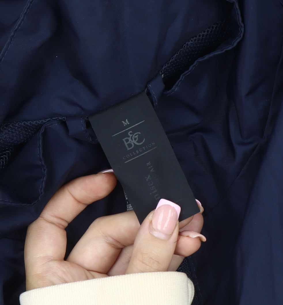 B&C Collection Men's Blue Windbreaker Jacket M