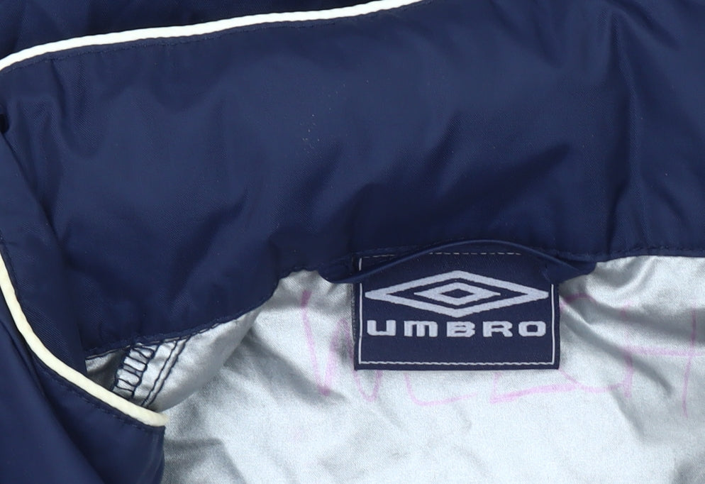 Umbro Boys Blue 1/4 Zip Nylon Hoodie 12 Years