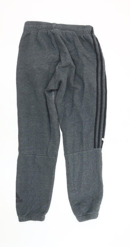 Adidas Men's Grey Jogger Trousers - Size M