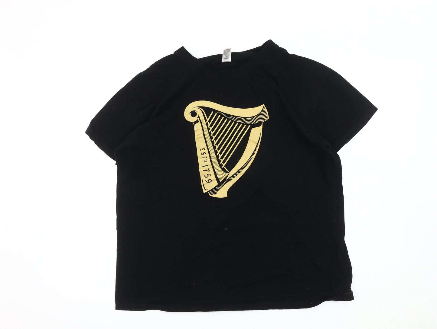 Sol's Men's Black Beer Graphic T-Shirt, Size L