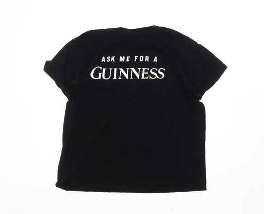 Sol's Men's Black Beer Graphic T-Shirt, Size L