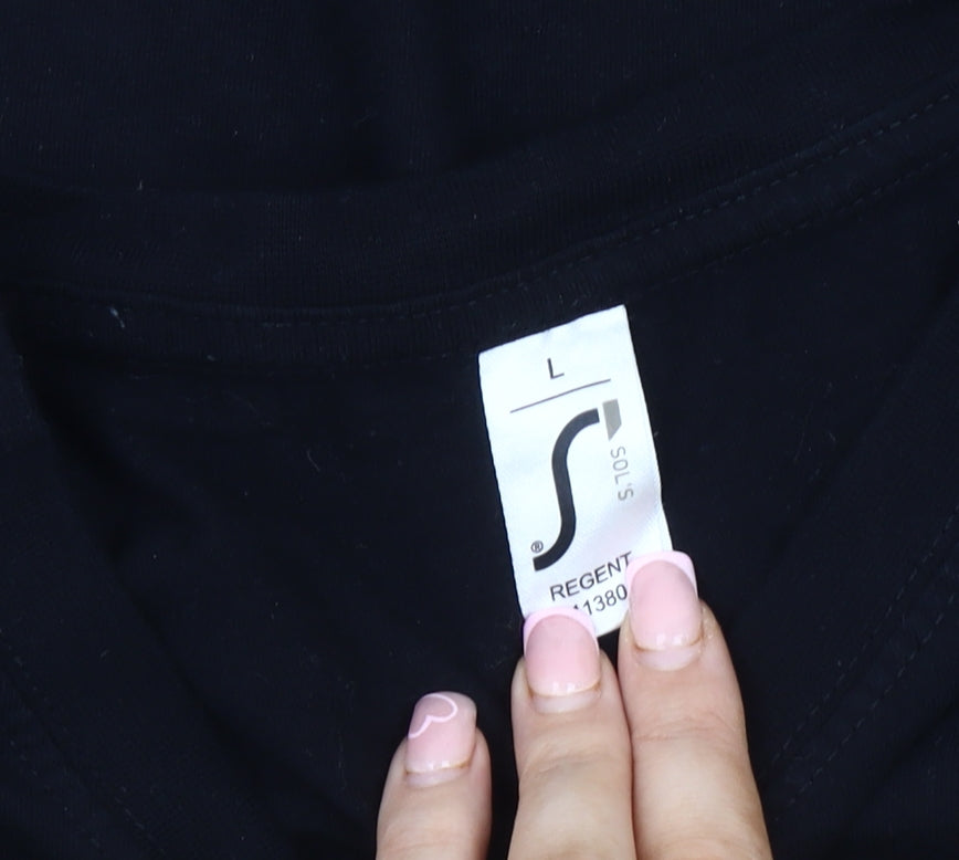 Sol's Men's Black Beer Graphic T-Shirt, Size L