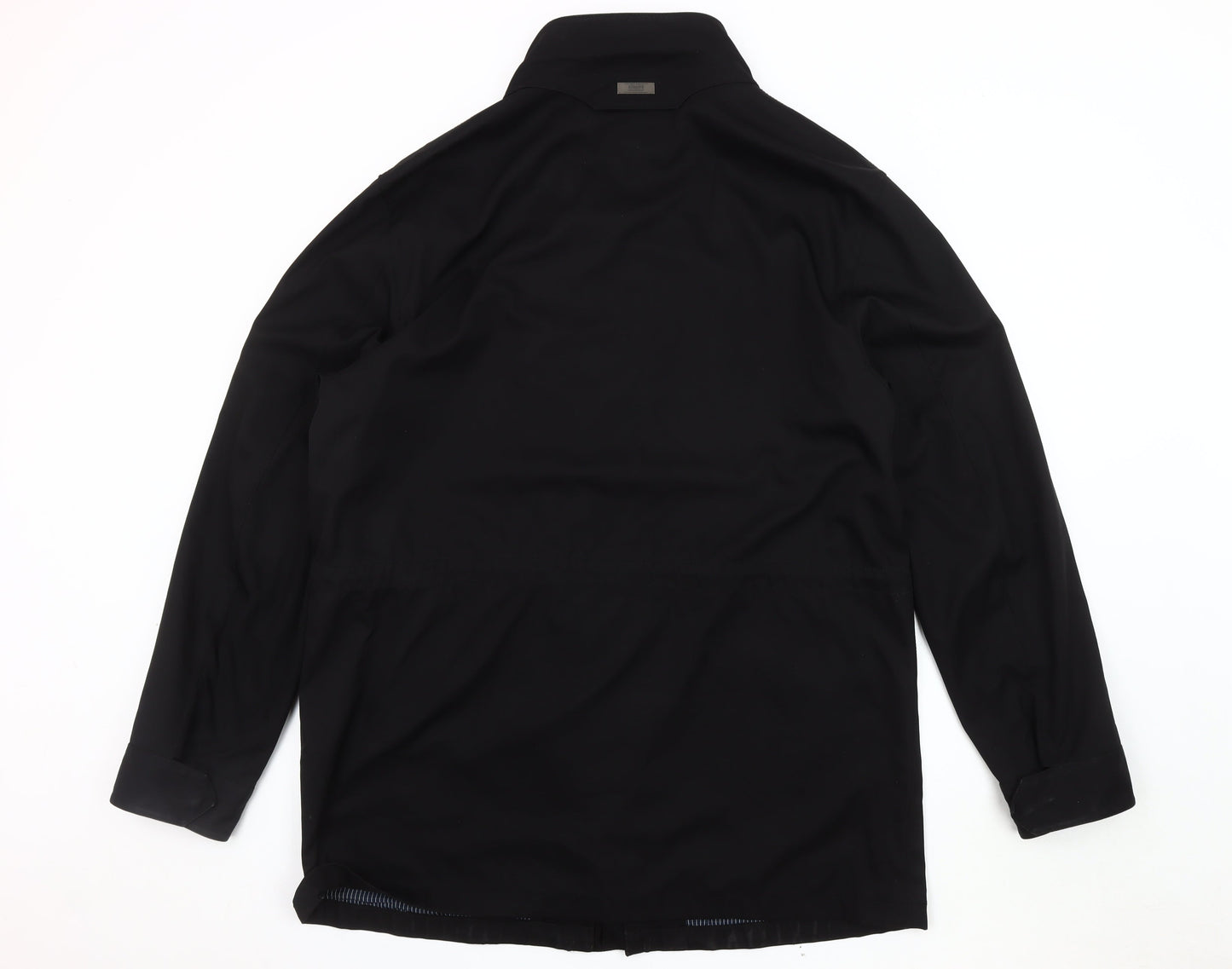 Armani Collezioni Men's Black Long Stand-Up Coat, Size 46