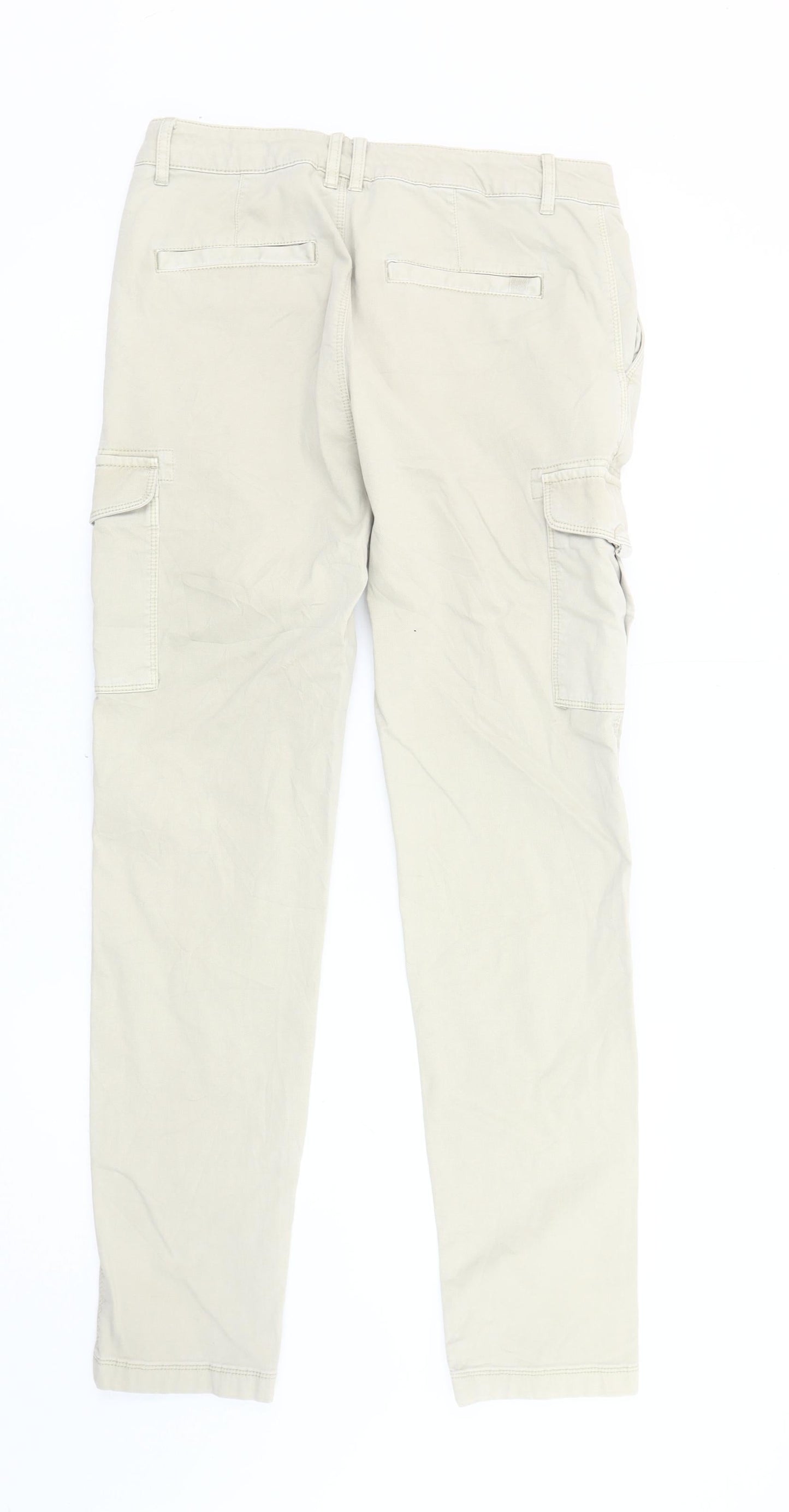 Marks & Spencer Men's Beige Cargo Trousers Size 30