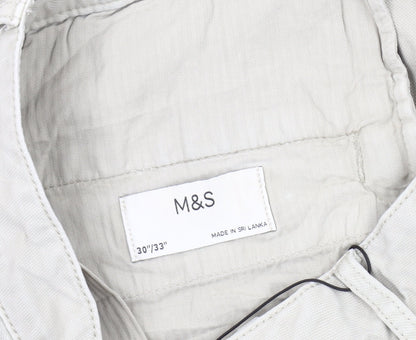 Marks & Spencer Men's Beige Cargo Trousers Size 30