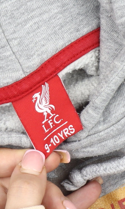 LFC Boys Grey Premier League Champions Hoodie, 9-10Y, Pullover