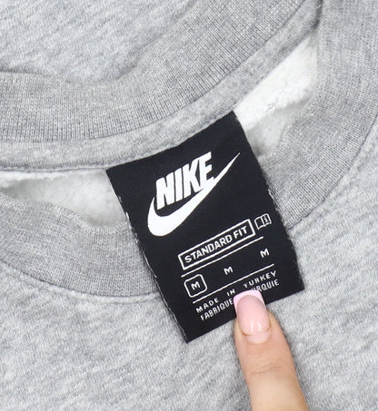 Nike Unisex Grey Colourblock Sweatshirt M Pullover