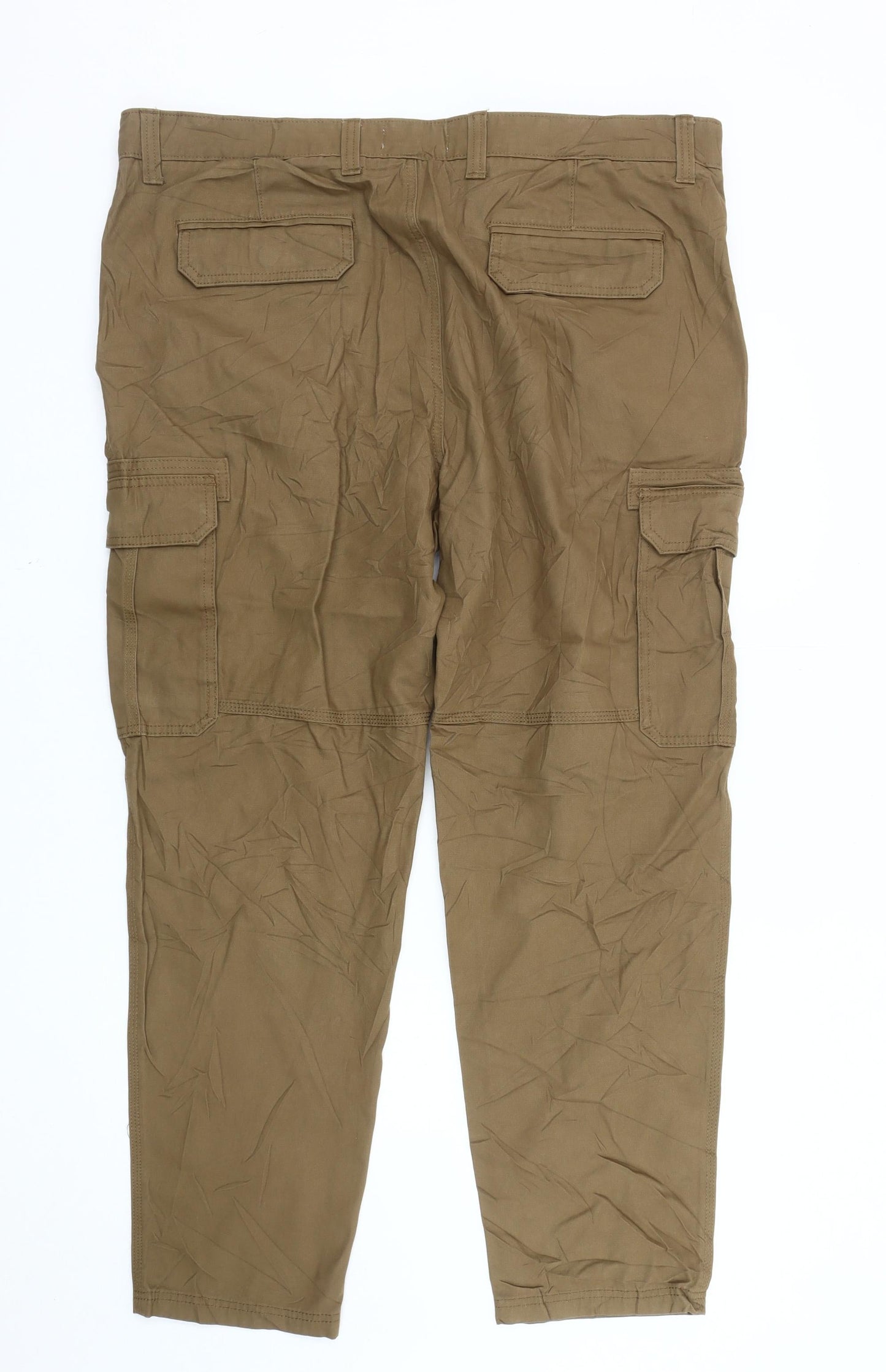 Marks and Spencer Men's Brown Cargo Trousers, Size 42, Big & Tall