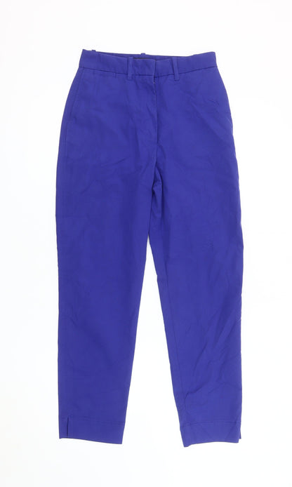 Womens UK Size 6 Marks and Spencer Regular Fit Chino Blue Trousers