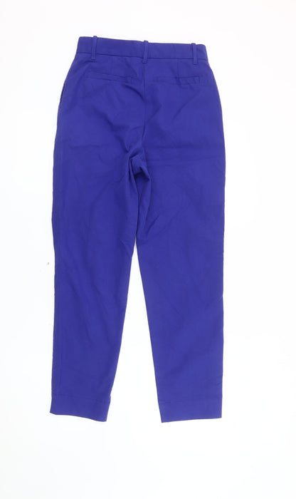 Womens UK Size 6 Marks and Spencer Regular Fit Chino Blue Trousers
