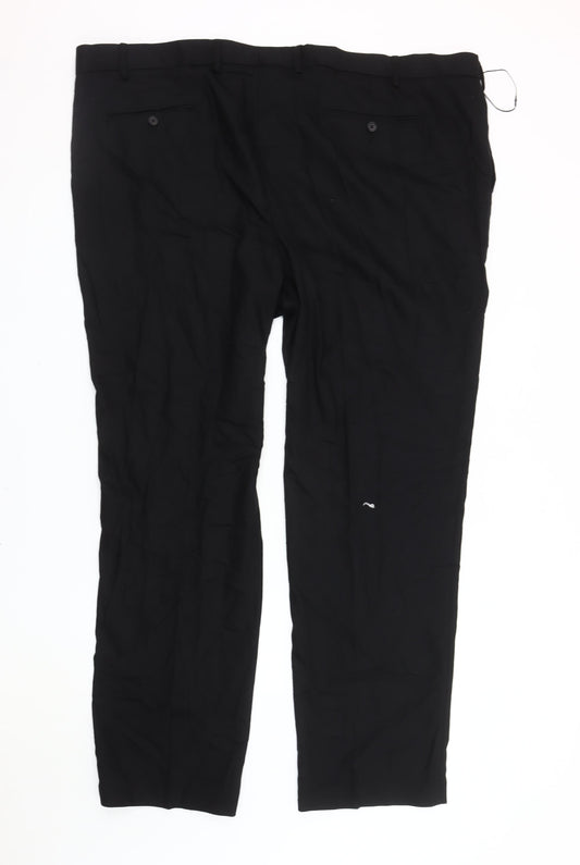 Marks and Spencer Men's Black Trousers XL Regular Fit