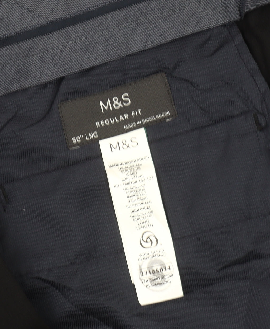 Marks and Spencer Men's Black Trousers XL Regular Fit
