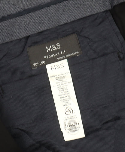Marks and Spencer Men's Black Trousers XL Regular Fit