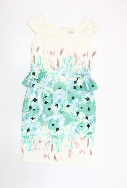 Kaliko Women's Multicoloured Peplum Floral Dress Size 12