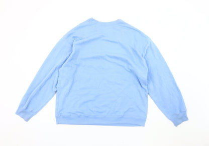 Hollister Women's Blue Graphic Sweatshirt Size S