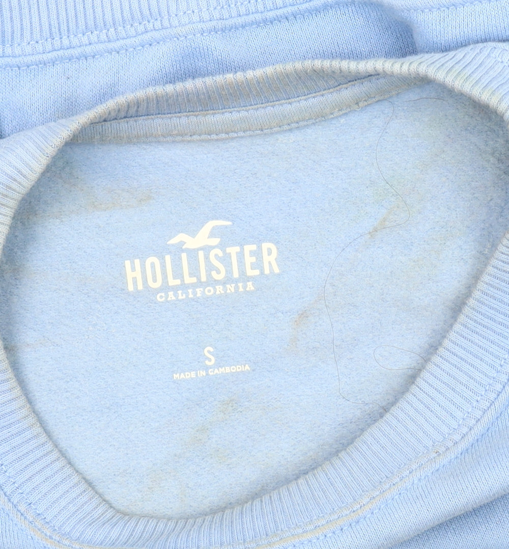 Hollister Women's Blue Graphic Sweatshirt Size S