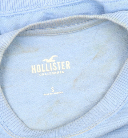 Hollister Women's Blue Graphic Sweatshirt Size S