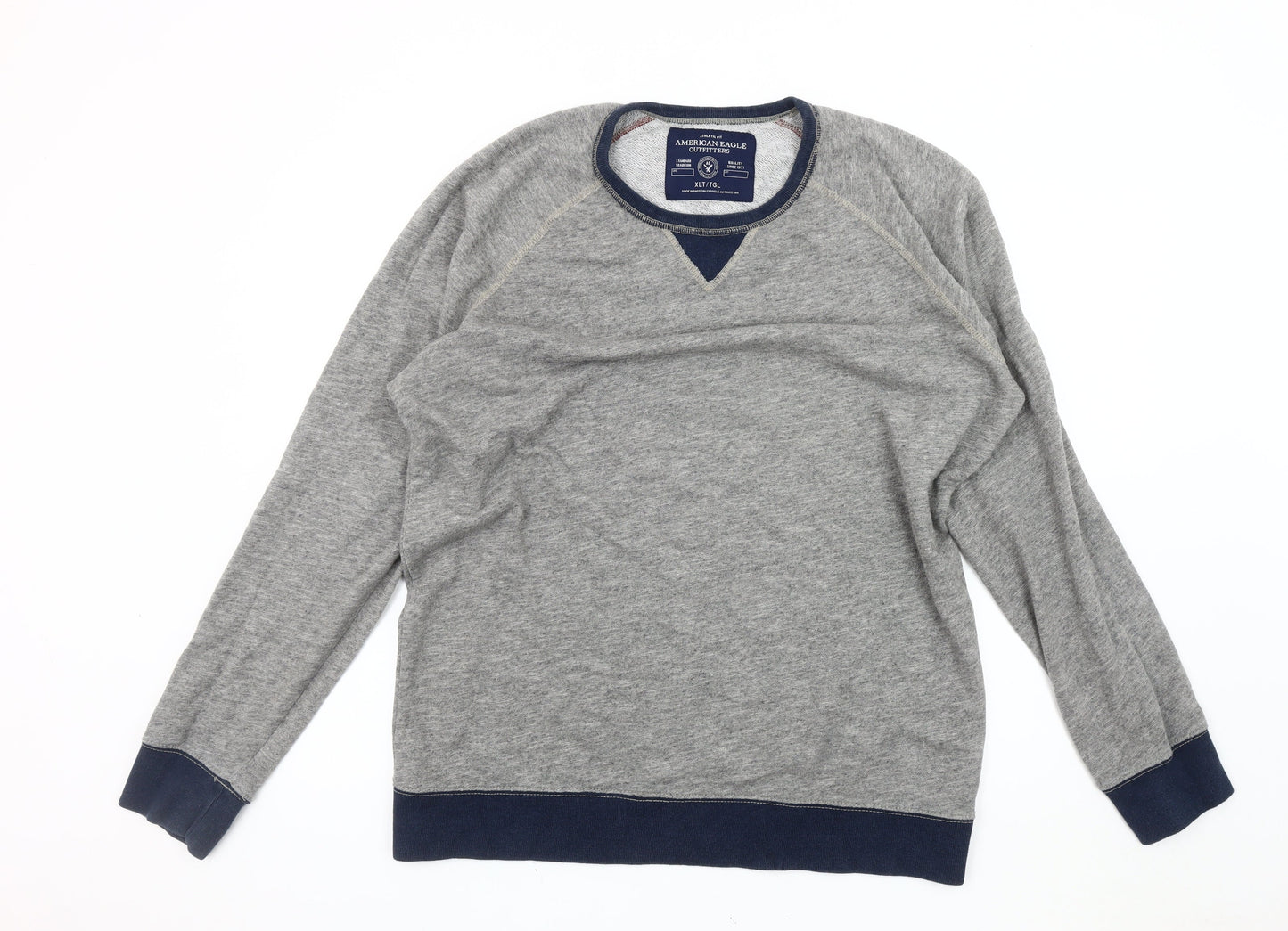 American Eagle Men's Grey XL Pullover Jumper