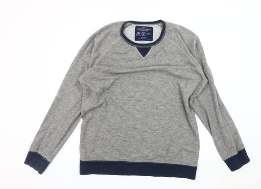 American Eagle Men's Grey XL Pullover Jumper