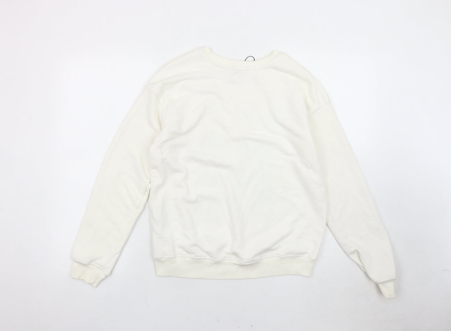 Stradivarius Women's White Pullover Sweatshirt S