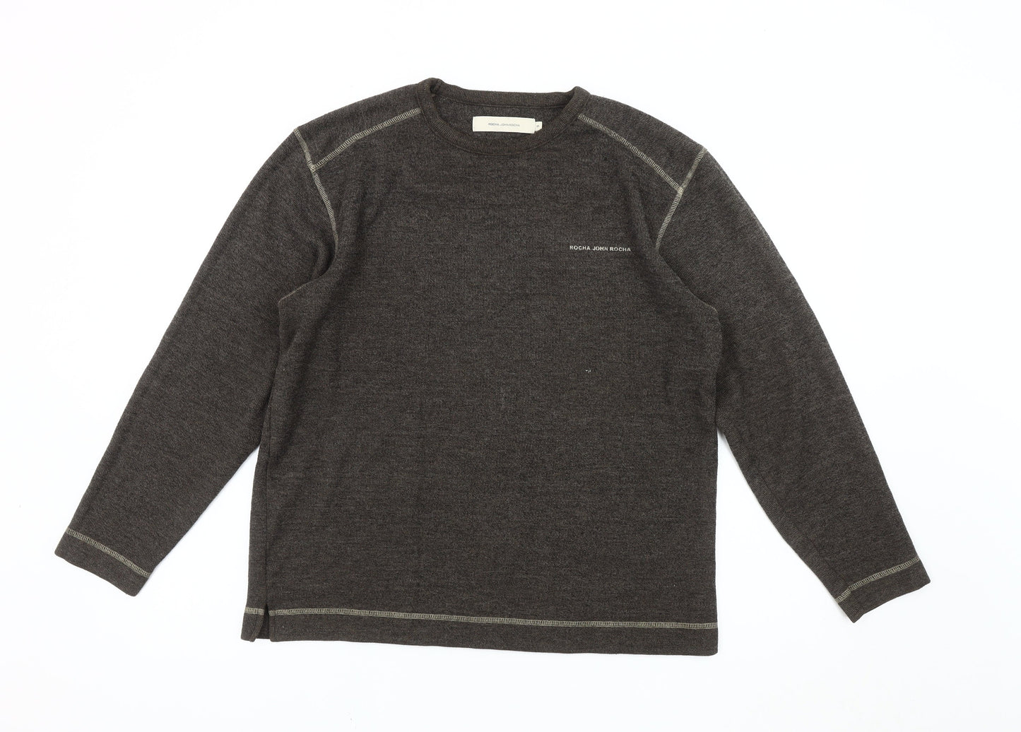 Rocha John Rocha Men's Grey Pullover Sweatshirt S Logo
