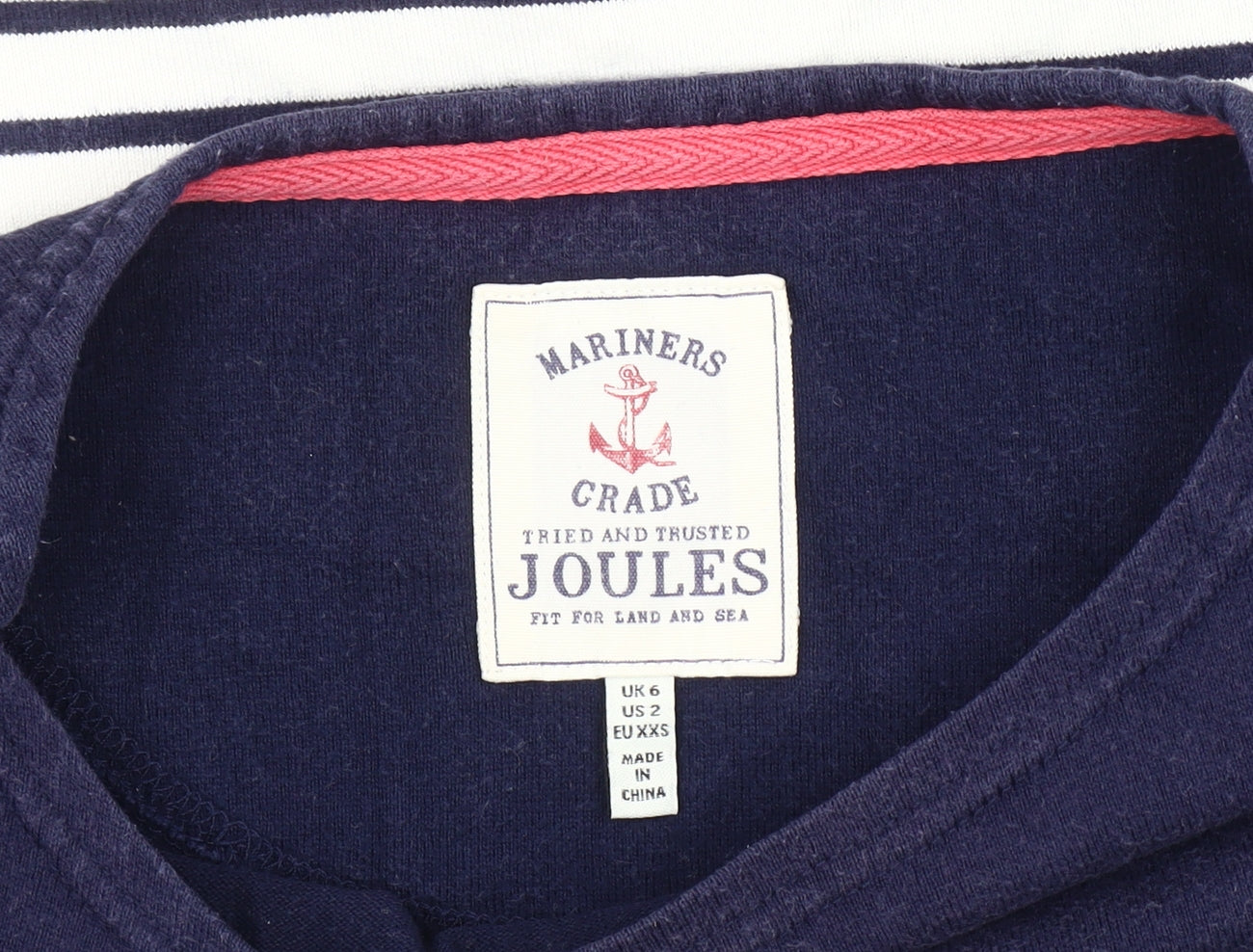 Womens UK Size 6 Joules Multicoloured Basic T-Shirt
