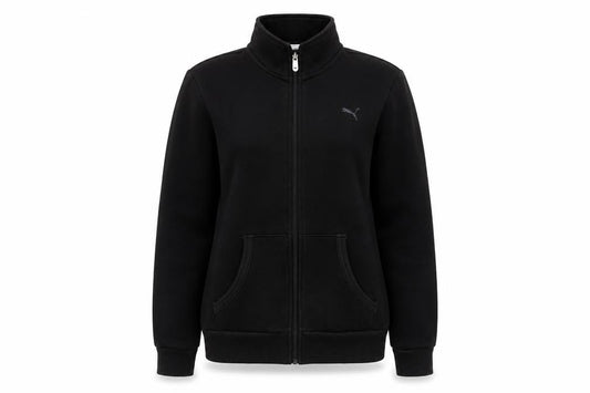 Puma Women's Black Jacket, Size 12, Casual Sports Style