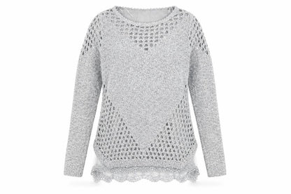 Womens UK Size M Quiz Grey Pullover Jumper