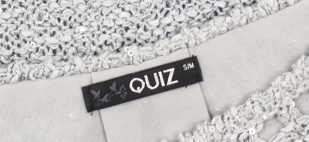 Womens UK Size M Quiz Grey Pullover Jumper