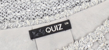 Womens UK Size M Quiz Grey Pullover Jumper