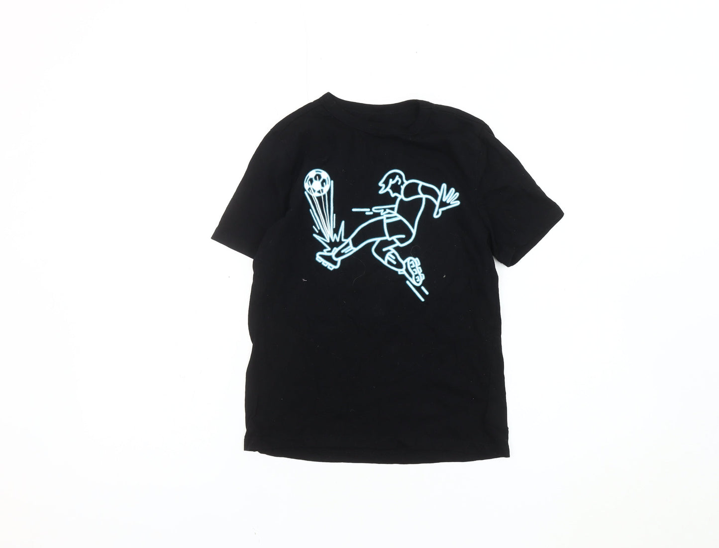 GAP Boys Black Sports Theme Cotton T-Shirt, Size 8