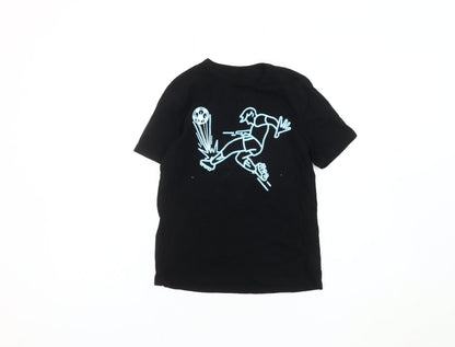GAP Boys Black Sports Theme Cotton T-Shirt, Size 8