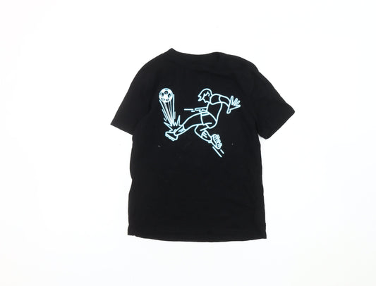 GAP Boys Black Sports Theme Cotton T-Shirt, Size 8
