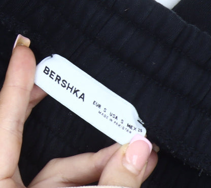 Bershka Women's Black Jogger Trousers Size 8